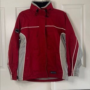 Wetskins Red and Gray Outdoor Waterproof Windproof Jacket